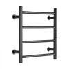 VEVOR 4 Bars Towel Warmer Rack, Wall Mounted Heated Towel Rack for Bathroom, IPX5 Waterpoof Towel Heater Rack with Timer & LED Display Screen, 5 Levels Adjustable Temperature Towel Heater, Black