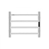 VEVOR 4 Bars Towel Warmer Rack, Wall Mounted Heated Towel Rack for Bathroom, IPX5 Waterpoof Towel Heater Rack with Timer & LED Display Screen, 5 Levels Adjustable Temperature Towel Heater, Silver