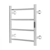 VEVOR 4 Bars Towel Warmer Rack, Wall Mounted Heated Towel Rack for Bathroom, IPX5 Waterpoof Towel Heater Rack with Timer & LED Display Screen, 5 Levels Adjustable Temperature Towel Heater, Silver