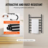 VEVOR 6 Bars Towel Warmer Rack, 120V Wall Mounted Heated Towel Rack for Bathroom, IPX5 Waterpoof Towel Heater Rack with Timer & LED Display Screen, 5 Levels Adjustable Temperature Towel Heater, Black