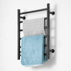 VEVOR 6 Bars Towel Warmer Rack, 120V Wall Mounted Heated Towel Rack for Bathroom, IPX5 Waterpoof Towel Heater Rack with Timer & LED Display Screen, 5 Levels Adjustable Temperature Towel Heater, Black