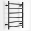 VEVOR 6 Bars Towel Warmer Rack, 120V Wall Mounted Heated Towel Rack for Bathroom, IPX5 Waterpoof Towel Heater Rack with Timer & LED Display Screen, 5 Levels Adjustable Temperature Towel Heater, Black