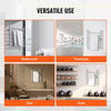 VEVOR 6 Bars Towel Warmer Rack, Wall Mounted Heated Towel Rack for Bathroom, IPX5 Waterpoof Towel Heater Rack with Timer & LED Display Screen, 5 Levels Adjustable Temperature Towel Heater, Silver
