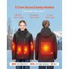 VEVOR Heated Jacket for Men with 7.4V Battery, Soft Shell Electric Heating Coat, Windproof Waterproof Lightweight Outerwear with 5 Heating Zones & 3 Heat Settings, Machine Washable,XL Size