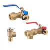 VEVOR Water Heater Kit, 3/4 Inch Cold & Hot Water Plumbing Repair Kit with 600 WOG Isolation Valves, Pressure Relief Valve, Dual-Layer Gas Hose, Compatible with Most Tankless Waters Heater Brands
