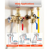 VEVOR Water Heater Kit, 3/4 Inch Tankless Water Heater Service Valve Kit with 2PCS 3/4″ NPT to 3/4″ PEX-B Isolation Valves, Pressure Relief Valve, Lead-Free Brass, Fits Most Tankless Waters Heaters