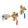 VEVOR Water Heater Kit, 3/4 Inch Tankless Water Heater Service Valve Kit with 2PCS 3/4″ NPT to 3/4″ PEX-B Isolation Valves, Pressure Relief Valve, Lead-Free Brass, Fits Most Tankless Waters Heaters