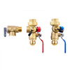 VEVOR Water Heater Kit, 3/4 Inch Tankless Water Heater Service Valve Kit with 2PCS 3/4″ NPT to 3/4″ PTC Isolation Valves, Pressure Relief Valve, Fits Most Tankless Waters Heaters, Lead-Free Brass