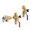 VEVOR Water Heater Kit, 3/4 Inch Tankless Water Heater Service Valve Kit with 2PCS 3/4″ NPT to 3/4″ PTC Isolation Valves, Pressure Relief Valve, Fits Most Tankless Waters Heaters, Lead-Free Brass