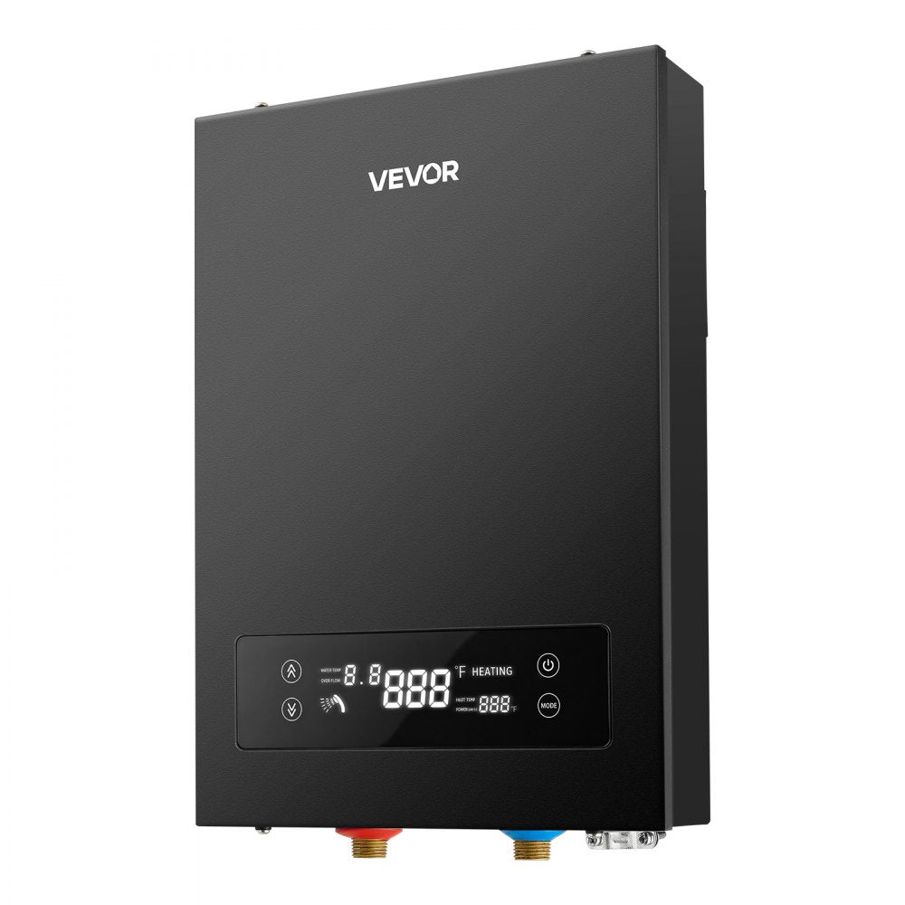 VEVOR Tankless Electric Water Heater, 14 kW 240 V Instant Hot Water Heater, for Household Washing, Bathing, Kitchen, LED Touch Control, Cast Aluminum Heating Element, 86-131°F Adjustable Temperature