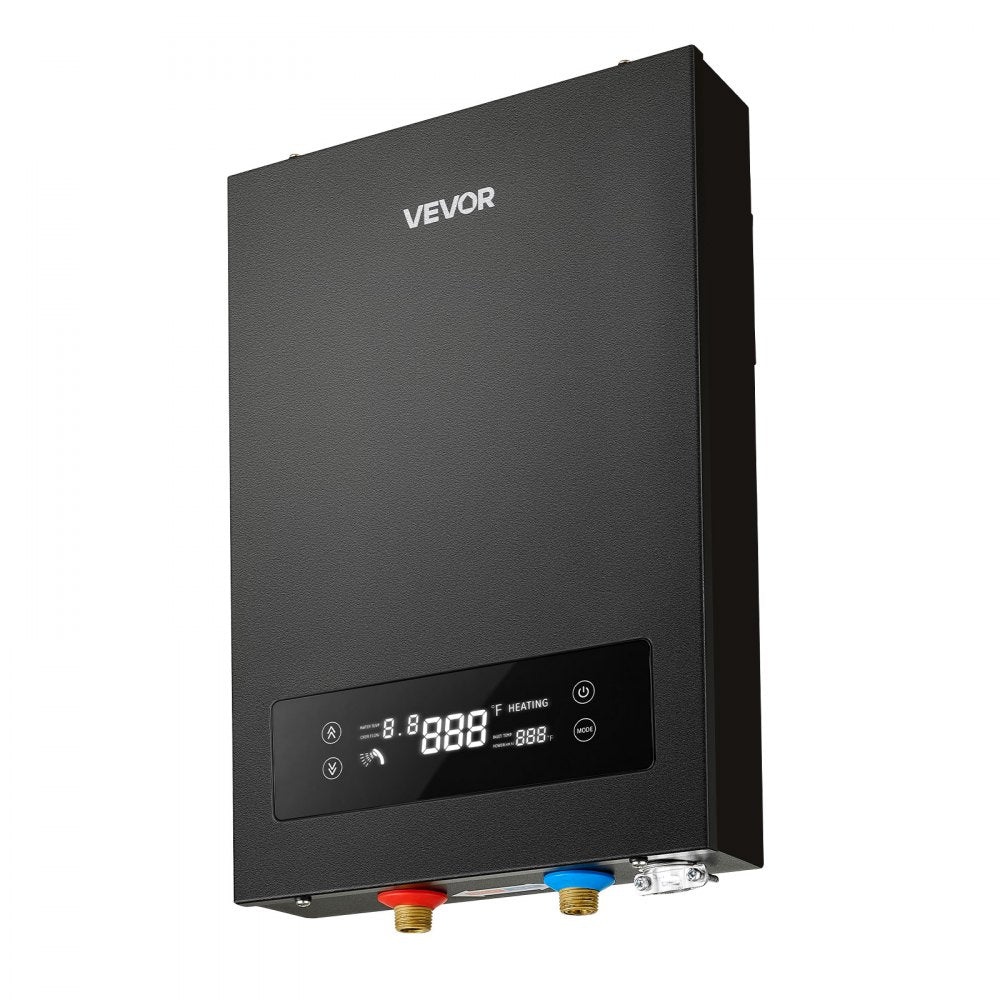 VEVOR Tankless Electric Water Heater, 14 kW 240 V Instant Hot Water Heater, for Household Washing, Bathing, Kitchen, LED Touch Control, Cast Aluminum Heating Element, 86-131°F Adjustable Temperature