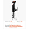 VEVOR Sous Vide Precision Cooker, 1100W Sous-Vide Cooking Machine, WIFI Immersion Circulator with 10 Preset Recipes, LCD Touchscreen, Fast-Heating, Accurate Temperature & Timer, App Control