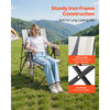 VEVOR Heated Camping Chair, 3 Heat Settings, High Back Folding Camping Chair, Supports 260lbs, Full Padded Beach Chairs with Armrest & Cupholder, Portable Lawn Chairs for Outdoor Sports Travel