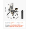 VEVOR Heated Camping Chair, 3 Heat Settings, High Back Folding Camping Chair, Supports 260lbs, Full Padded Beach Chairs with Armrest & Cupholder, Portable Lawn Chairs for Outdoor Sports Travel