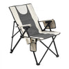 VEVOR Heated Camping Chair, 3 Heat Settings, High Back Folding Camping Chair, Supports 260lbs, Full Padded Beach Chairs with Armrest & Cupholder, Portable Lawn Chairs for Outdoor Sports Travel