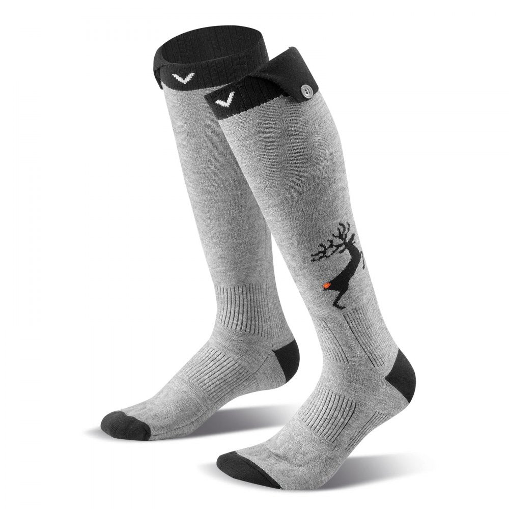 VEVOR Heated Socks, 6000mAh Battery Powered, Rechargeable Heating Socks with 4 Heating Levels, Electric Heated Sock with APP Control for Men Women, Foot Warmer for Hunting Riding Camping Hiking