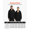 VEVOR Heated Jacket Hoodie for Men Women, Heated Sweatshirt Unisex Full-Zip with 7.4V 16000mAh Power Bank Pack, 5 Heating Zones, 3 Temp Levels, 4-8H Warmth, for Winter Outdoor Camping, Black, L Size