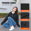 VEVOR Heated Hoodie, Unisex Heated Sweatshirt with Battery Pack 7.4V, Zip Up Electric Jacket with 5 Heating Zones for Men & Women, Lightweight Warm Heated Outdoor Pullover for Camping, XL Size Black