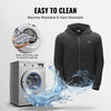 VEVOR Heated Hoodie, Unisex Heated Sweatshirt with Battery Pack 7.4V, Zip Up Electric Jacket with 5 Heating Zones for Men & Women, Lightweight Warm Heated Outdoor Pullover for Camping, XL Size Black