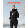 VEVOR Heated Fleece Jacket for Women, Heated Sweatshirt with 7.4V 16000mAh Rechargeable Power Bank Pack, 6 Heating Zones, 3 Temp Levels, 3h/6h/10h Warmth, for Winter Outdoor Camping, Black, M Size
