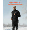 VEVOR Heated Fleece Jacket for Men, Heated Sweatshirt with 7.4V 16000mAh Rechargeable Power Bank Pack, 6 Heating Zones, 3 Temp Levels, 3h/6h/10h Warmth, for Winter Outdoor Camping, Black, XXXL Size