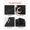 VEVOR Heated Fleece Jacket for Men, Heated Sweatshirt with 7.4V 16000mAh Rechargeable Power Bank Pack, 6 Heating Zones, 3 Temp Levels, 3h/6h/10h Warmth, for Winter Outdoor Camping, Black, XXXL Size