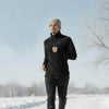 VEVOR Heated Fleece Jacket for Men, Heated Sweatshirt with 7.4V 16000mAh Rechargeable Power Bank Pack, 6 Heating Zones, 3 Temp Levels, 3h/6h/10h Warmth, for Winter Outdoor Camping, Black, XXXL Size