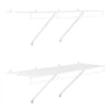 VEVOR Wire Shelf Kit, 3 ft, Set of 2, Wall Mounted Wire Shelves, Heavy-Duty Carbon Steel Hanging Shelf, Floating Wall Storage Shelves with Dip Coating, for Closet, Bedroom, Living Room, Office, Pantry