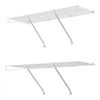 VEVOR Wire Shelf Kit, 3 ft, Set of 2, Wall Mounted Wire Shelves, Heavy-Duty Carbon Steel Hanging Shelf, Floating Wall Storage Shelves with Dip Coating, for Closet, Bedroom, Living Room, Office, Pantry