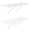 VEVOR Wire Shelf Kit, 3 ft, Set of 2, Wall Mounted Wire Shelves, Heavy-Duty Carbon Steel Hanging Shelf, Floating Wall Storage Shelves with Dip Coating, for Closet, Bedroom, Living Room, Office, Pantry