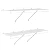 VEVOR Wire Shelf Kit, 4 ft, Set of 2, Wall Mounted Wire Shelves, Heavy-Duty Carbon Steel Hanging Shelf, Floating Wall Storage Shelves with Dip Coating, for Closet, Bedroom, Living Room, Office, Pantry