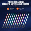 VEVOR Light Sword, 2 Pack Light up Sword with 12 RGB Colors, 4 Sound Modes and Realistic Handle, Rechargeable Sword Toy for Adults and Kids, Christmas Day, Halloween Cosplay, Birthday