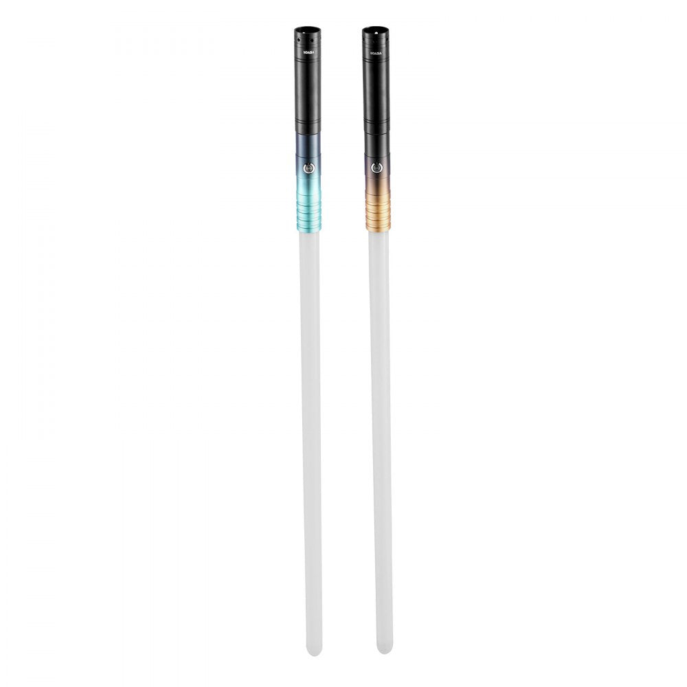 VEVOR Light Sword, 2 Pack Light up Sword with 12 RGB Colors, 4 Sound Modes and Realistic Handle, Rechargeable Sword Toy for Adults and Kids, Christmas Day, Halloween Cosplay, Birthday