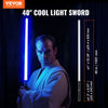 VEVOR Light Sword, 40" Light up Sword with 12 RGB Colors, Mute Mode and Realistic Handle, Rechargeable Light Up Sword Toy for Adults and Kids, Christmas Day, Halloween Cosplay, Birthday, Black