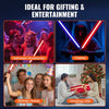 VEVOR Light Sword, 40" Light up Sword with 12 RGB Colors, Mute Mode and Realistic Handle, Rechargeable Light Up Sword Toy for Adults and Kids, Christmas Day, Halloween Cosplay, Birthday, Black
