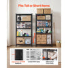 VEVOR Storage Shelves 5-Tier Adjustable Garage Shelving 2000 lbs Capacity, for Kitchen Pantry Basement Bathroom, 31.5" W x 16.06" D x 62.99" H, Heavy Duty Metal Utility Rack Shelf, Carbon Steel Frame