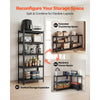 VEVOR Storage Shelves 5-Tier Adjustable Garage Shelving 2000 lbs Capacity, for Kitchen Pantry Basement Bathroom, 31.5" W x 16.06" D x 62.99" H, Heavy Duty Metal Utility Rack Shelf, Carbon Steel Frame