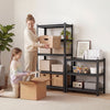 VEVOR Storage Shelves 5-Tier Adjustable Garage Shelving 2000 lbs Capacity, for Kitchen Pantry Basement Bathroom, 31.5" W x 16.06" D x 62.99" H, Heavy Duty Metal Utility Rack Shelf, Carbon Steel Frame