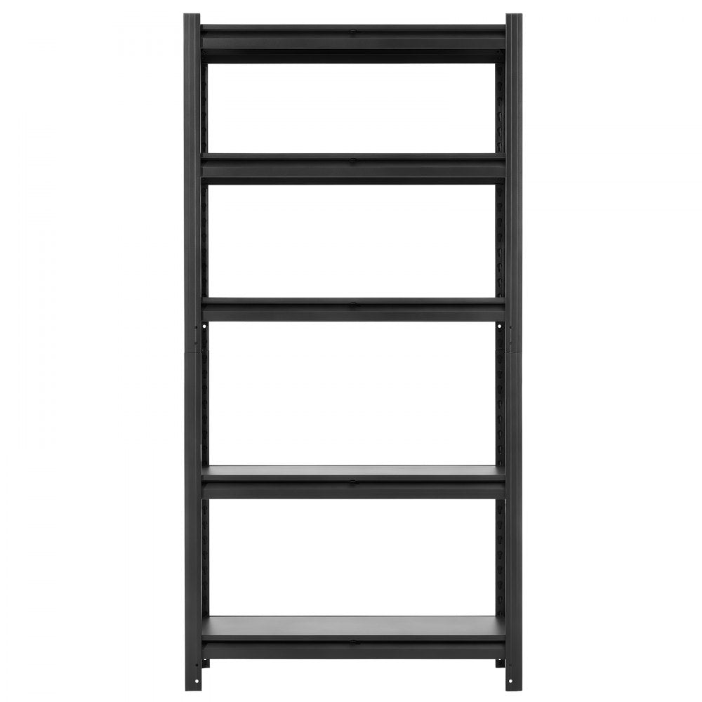 VEVOR Storage Shelves 5-Tier Adjustable Garage Shelving 2000 lbs Capacity, for Kitchen Pantry Basement Bathroom, 31.5" W x 16.06" D x 62.99" H, Heavy Duty Metal Utility Rack Shelf, Carbon Steel Frame