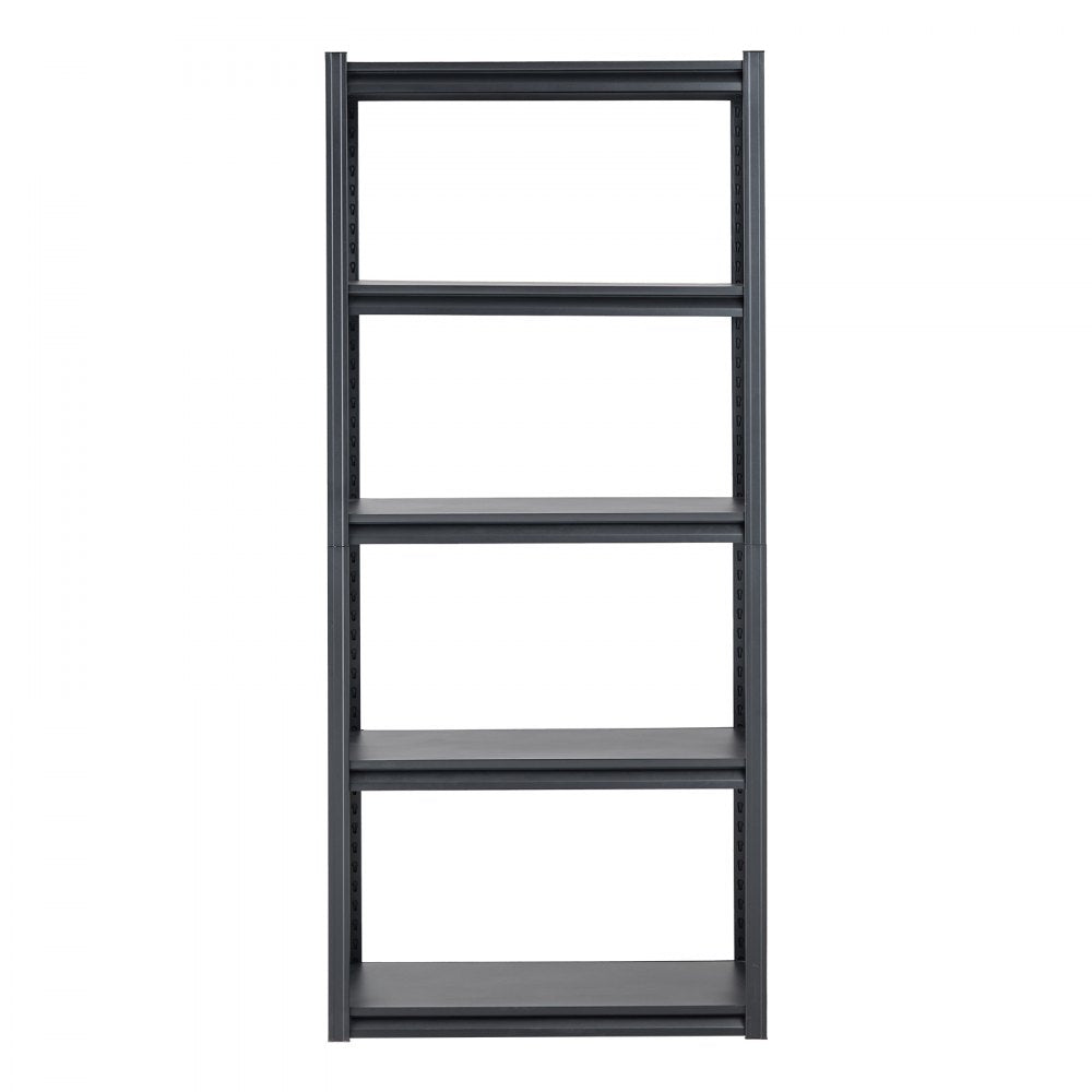 VEVOR Storage Shelves, 2000 lbs, 5 Tier Garage Storage Shelving, 16" D x 32" W x 72" H Adjustable Metal Shelves for Garage Shelves Utility Rack Shelf, Ideal for Kitchen, Warehouse, Basement, Black