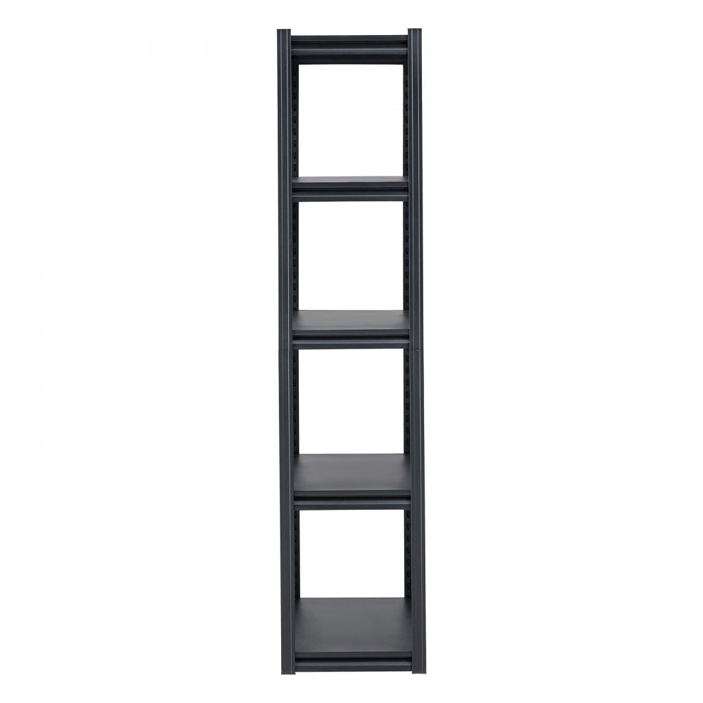 VEVOR Storage Shelves, 2000 lbs, 5 Tier Garage Storage Shelving, 16" D x 32" W x 72" H Adjustable Metal Shelves for Garage Shelves Utility Rack Shelf, Ideal for Kitchen, Warehouse, Basement, Black