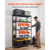 VEVOR Storage Shelves, 5-Tier Adjustable, 3000 lbs Capacity, Heavy Duty Garage Storage Shelving Unit, Metal Utility Rack Shelf, for Garage Warehouse Basement Kitchen, 36.42" W x 16.42" D x 71.38" H