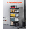 VEVOR Storage Shelves, 2000 lbs, 5 Tier Garage Storage Shelving, 18" D x 32" W x 72" H Adjustable Metal Shelves for Garage Shelves Utility Rack Shelf, Ideal for Kitchen, Warehouse, Basement, Black