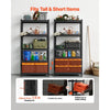 VEVOR Storage Shelves 5-Tier Adjustable Garage Shelving 2000 lbs Capacity, for Kitchen Pantry Basement Bathroom, 35.83" W x 17.99" D x 71.97" H, Heavy Duty Metal Utility Rack Shelf, Carbon Steel Frame