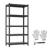 VEVOR Storage Shelves 5-Tier Adjustable Garage Shelving 2000 lbs Capacity, for Kitchen Pantry Basement Bathroom, 35.83" W x 17.99" D x 71.97" H, Heavy Duty Metal Utility Rack Shelf, Carbon Steel Frame
