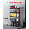 VEVOR Storage Shelves, 2000 lbs, 5 Tier Garage Storage Shelving, 18" D x 36" W x 72" H Adjustable Metal Shelves for Garage Shelves Utility Rack Shelf, Ideal for Kitchen, Warehouse, Basement, Black