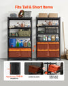 VEVOR Storage Shelves, 5-Tier Adjustable, 3000 lbs Capacity, Heavy Duty Garage Storage Shelving Unit, Metal Utility Rack Shelf, for Garage Warehouse Basement Kitchen, 40.55" W x 18.31" D x 71.38" H