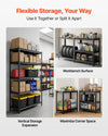 VEVOR Storage Shelves, 5-Tier Adjustable, 3000 lbs Capacity, Heavy Duty Garage Storage Shelving Unit, Metal Utility Rack Shelf, for Garage Warehouse Basement Kitchen, 40.55" W x 18.31" D x 71.38" H