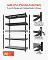 VEVOR Storage Shelves, 5-Tier Adjustable, 3000 lbs Capacity, Heavy Duty Garage Storage Shelving Unit, Metal Utility Rack Shelf, for Garage Warehouse Basement Kitchen, 40.55" W x 18.31" D x 71.38" H