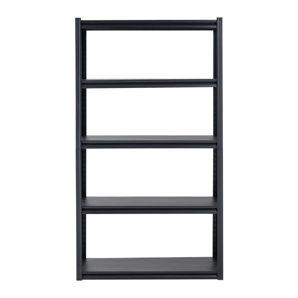 VEVOR Storage Shelves, 2000 lbs, 5 Tier Garage Storage Shelving, 18" D x 40" W x 72" H Adjustable Metal Shelves for Garage Shelves Utility Rack Shelf, Ideal for Kitchen, Warehouse, Basement, Black